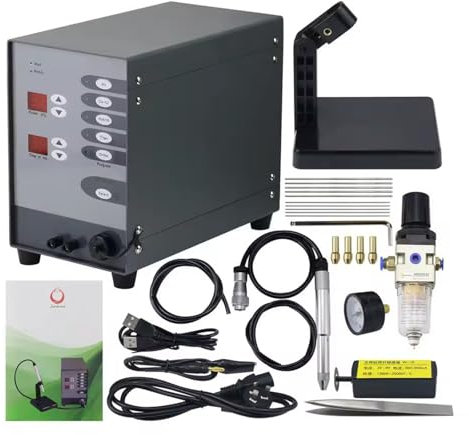 guoyjmm Automatic CNC Spot Welding Machine, Handheld Laser Welding Machine Portable for Metal, 220v Permanent Jewelry Welder kits Weldable Solid Gold, Aluminum, Titanium Welding,220V