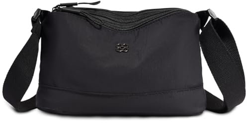 cotwoco Umhängetasche Damen Klein – Crossbody Bag Damen Wasserdicht Nylon Handtasche Damen Klein,Leichte Schultertasche Verstellbarer Breitem Freizeit Messenger Bag für Einkaufen, Reisen 4 fächern