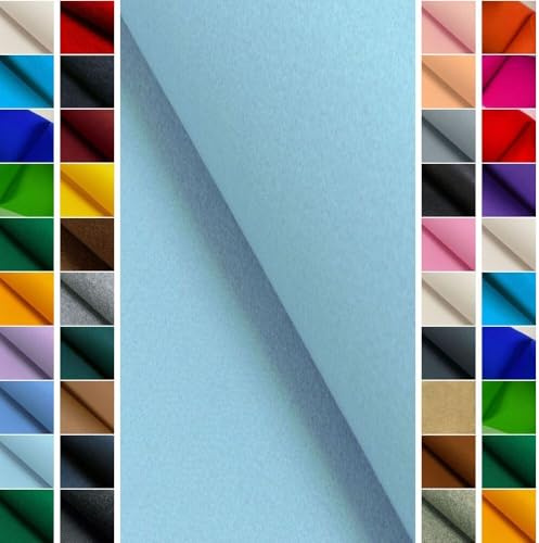 StoffBook Babyblau Bastelfilz für Kindergarten und Taschen, e380 | Robuster Filzstoff, ca. 4-4,5 mm dick, Überbreite 100 cm, aus 100% Polyester, sehr langlebig und formstabil