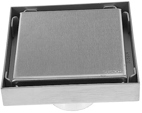 XFMZFUBD Badewannenstopper, Bodenablauf, Duschsieb, Keller-Bodenablauf, Dusche, Bodenablauf, Haarfänger, quadratischer Duschablauf, Haarablauf-Fänger, Abfluss-Haarstopper, unsichtbar