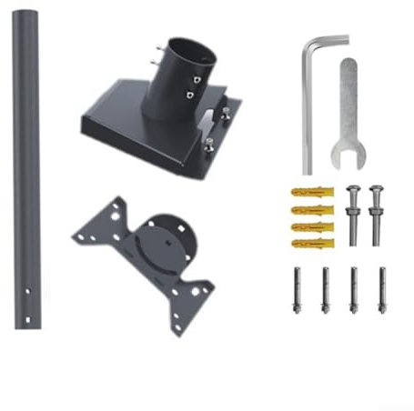 Starlink - Kit di montaggio a parete compatibile con Gen3, con adattatore per tubo angolare regolabile per installazione satellitare Internet (nero-A)