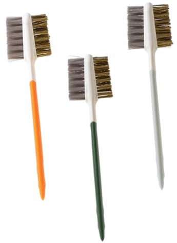 MAGICLULU Spazzola Per Fornelli a Gas Set 3 Pezzi Impugnatura Plastica e Setole in Acciaio Per Pulizia Cucina Stufa, Detergente Per Piani Cottura, Utensile Multifunzione Per Casa e Ristorante