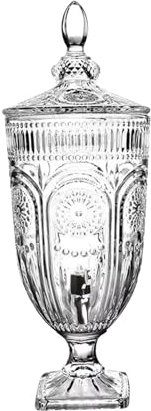 Colcolo Jarra de Vidrio, Jarra de Agua con Tapa, 3 L, Gran Capacidad, Jarra para Jugo, Jarra para Bebidas, Jarra Resistente para Té, Jarra Transparente, Girasol, Individual