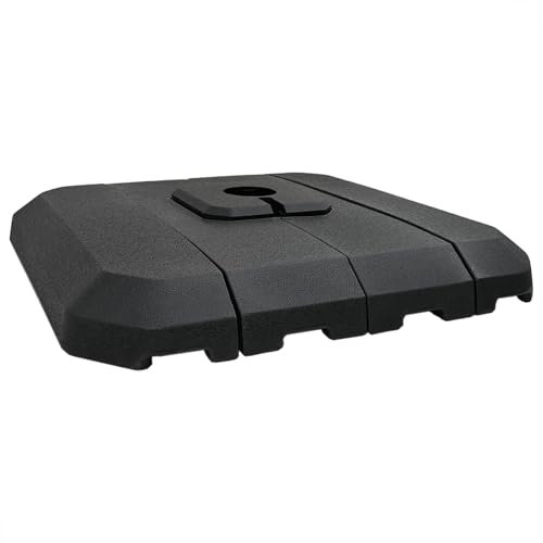 vidaXL Base per Ombrellone a Braccio Nero 98 x 98 x 98 cm, Soluzioni per Giardino e Terrazza, Base Ombrellone Portatile, Attrezzatura Estiva e Stabilità Ombra