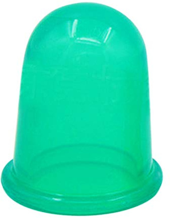 Terapia coppettazione in silicone per corpo, viso, collo, schiena, occhi, aiutante per massaggi sottovuoto, anti cellulite, assorbitore di umidità per la salute del viso, 70 x 80 mm, verde tipo 1