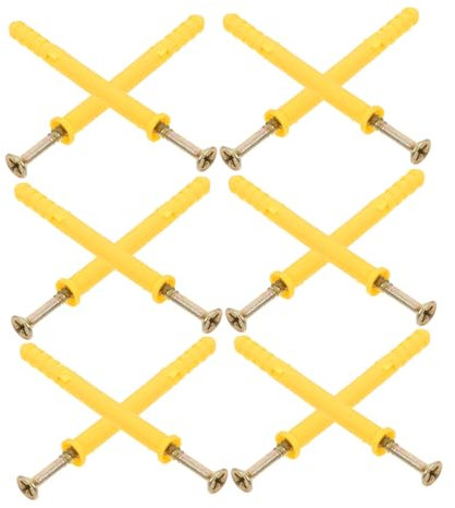 Cabilock 20pezzi Tasselli Per Cartongesso in Plastica e Bulloni in Acciaio Autofilettanti Per Montaggio Parete e Sospeso Tasselli Vite Tubo Espansione