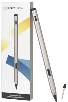 eiP USI2.0 Pro Stylus Pen für Chromebook, 4096 Druck, Palm Rejection Magnetisch, Unterstützt App Shortcuts, für Lenovo, ASUS, HP Chrome Geräte, Google Pixel Tablet & Amazon Fire Max 11