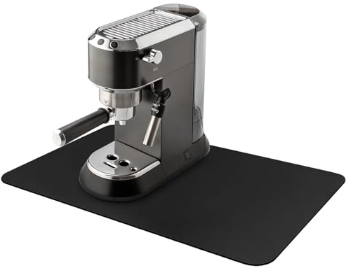 Kaffeematte Saugfähige Trockenmatte Passt unter Coffee Mat 30x50 cm, Rutschfeste Kaffeemaschinen Unterlage, Wasserdichte Gummirückseite, Kaffeebar Zubehör, Kaffeekanne&Geschirrtrockenmatte, Dunkelgrau