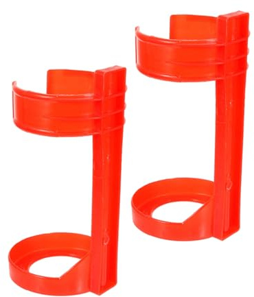 SEWOART 2 pezzi Supporto Estintore Auto Staffa in Plastica Robusta per Estintori Portatili da Montaggio Parete per Veicoli Uffici e Scuole Fissaggio Sicuro e Accesso Rapido Colore Rosso