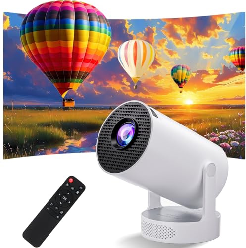 Mini Projector 1080P FHD with Android 11, 4K Supported, 320 ANSI Lumens, HiFi Speaker, WiFi 6 & Bluetooth 5.0 – Ideal Projector for Bedroom, Ceiling & Home Theater