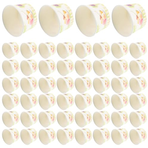 GARVALON Coupes à Glace en Papier 100 Ml 100 Pièces, Gobelets à Dessert Jetables, Biodégradables, Usage Alimentaire, pour Glaces, Yaourts, Desserts, Snacks, Restauration et Maison