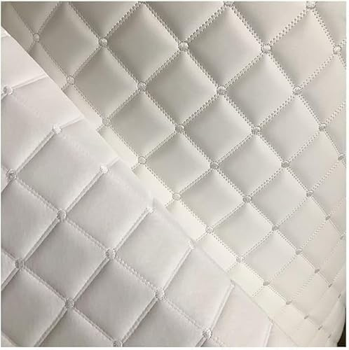 Konstläder Koncept Möbelklädsel Tyg Quiltad Laminerad Säljs Metervara Möbeldekoration(White,1.6x1m)