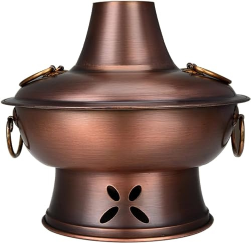 Hot Pot Pentola Pentola Calda In Rame A Carbone, Fornello Cinese, Tradizionale In Per La Casa Multiuso Casa(38cm)