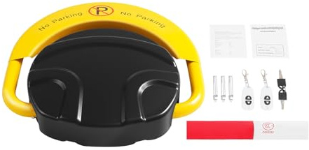 Blocco parcheggio pieghevole, blocco parcheggio elettrico, protezione IP67, con funzione di allarme e telecomando, blocco di parcheggio per garage privato