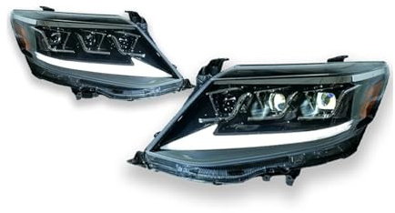 OIJJSNX Conjunto Faros Aelanteros Para Toyota Para Fortuner 2012-2015 Faro LED Proyector Cabeza Lámpara Luz De Circulación Diurna Faros Delanteros