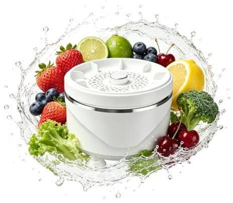 Obst und Gemüsue Reinigungsgerät,Multifunktions Obst und Gemüsereiniger, Kabelloser Fruit and Vegetable Washing Machine, Reinigungsgadget mit Titanium Elektrolysetechnologie für Küche (1 STK, 1)