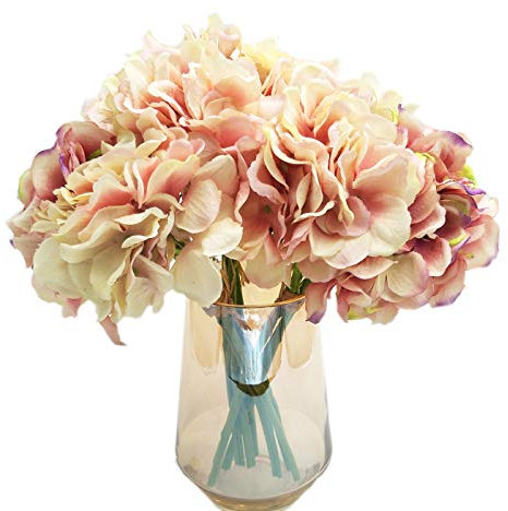 cn-Knight 9pcs Fleurs Artificielles en Soie Hortensia Faux Arrangement de Fleurs Hortensia Blossom pour Mariage Bouquet de Mariée Demoiselle D'honneur Décoration Intérieure Bureau Table,Violet