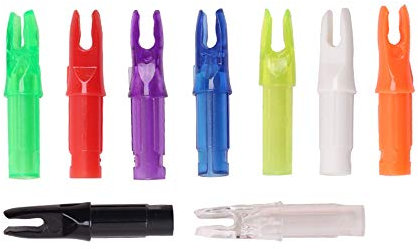 Mruabtiy 50pcs Bogenschießen Arrow Nock Pfeilnocken Tipps einfügen Pfeilschwänze Ersatz-Nockstifte für DIY ID 6.2 mm Carbon Fiberglas Pfeilschaft (Blau)