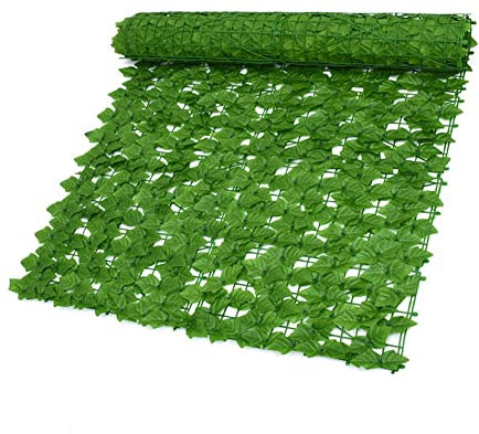 Künstliche Hecke Sichtschutz Künstliche Sichtschutzzaun Künstliche Faux Efeu Hecke Blatt und Weinrebe Sichtschutz Zaun Wand Bildschirm Dekoration für Außendekor, Innendekor, Party, Hochzeitsdeko
