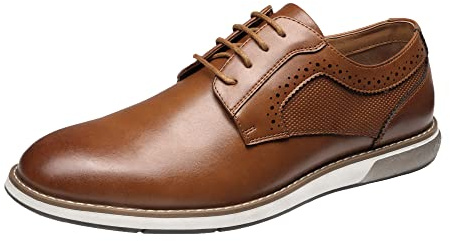 Bruno Marc Men's Casual Dress Sneaker Oxford Shoes,Size 10.5,Brown