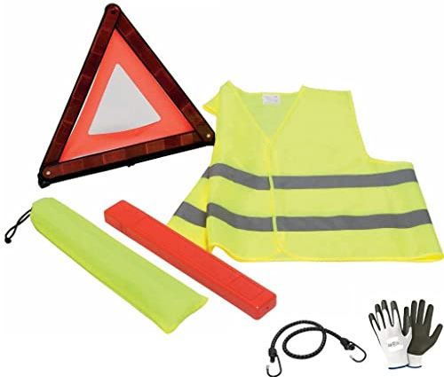 Halter FÜR AUTOSICHERHEITSZUBEHÖR KIT FÜR Auto Motorrad LKW WARNDREIECK + Fluo Jacke + Koffer FÜR STRASSENFAHRZEUGE ZUGELASSENES SOS KIT