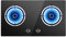 Gas cooktop 28 Inch Gas Hob Stovetop/2 Burners LPG/NG Dual Fuel 2 Sealed Burners Kitchen Slope Edge Tempered Glass Built-in Gas Hob (natural gas)