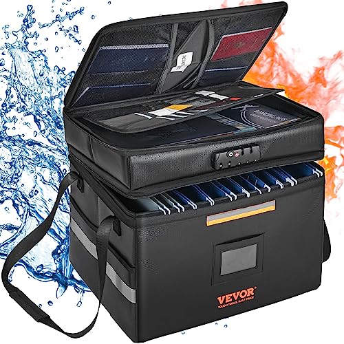 VEVOR YX20230216-002 Feuerfeste wasserdichte Dokumentenbox 3 Speicherschichten 390 x 315 x 355 mm Dateipaket, Eisenhaltig, 15x14x12