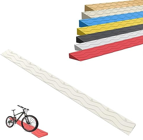 Yqyc 1–5,5 cm Hohe Tragbare Bordsteinrampe, rutschfeste Schwellenrampe Türschwellenrampe Für Türen, Badezimmer, Supermärkte, Garageneingänge, Schneidbar (Color : Beige, Size : 100x10x4cm)