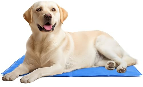 Navaris Tappetino Refrigerante Animali - Tappeto Rinfrescante Cane 81 x 96 cm - Materassino Refrigerante per Cani - Resistente ai Graffi - Autorinfrescante con Gel Liquido