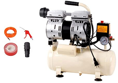 220V 550W 750W 980W Air Compressor, 8L/30L Silent Oil-Free Air Compressor for Home Tire Inflation Whisper Compressor MINGPING (Color : 550W 8L)