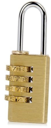 Homoyoyo Vorhängeschloss sicherheitsschloss Gepäckschloss kofferschloss travellock kofferschloß laptopschloss 4-stelliges Codeschloss Kupfercodiertes Schloss Trolley Passwort Zubehör