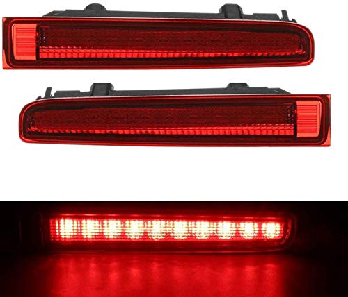 Lanko Lot de 2 feux stop pour porte de grange - Feu stop pour T5 T6 2003-2016 - Rouge