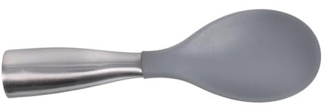 Amosfun Stainless Steel Rice Spoon Silicone Ergonomic Design for Easy Scooping for Family Friends