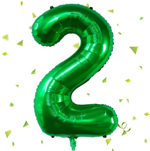 Ballon chiffre, Ballons vert foncé 2, Ballon vert foncé gonflable 40 pouces 2, Ballon chiffre vert foncé 101 cm 2, Ballon hélium chiffre 2, Ballon anniversaire pour 2 ans décoration anniversaire pour