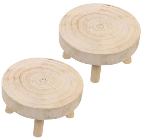KONTONTY 2stücke Holz Pflanzhocker Blumenhocker Pflanzenständer Stabil Belastbar Indoor Blumentopfhalter Dekorativ Vielseitig Für Sukkulenten Orchideen Blumentöpfe Kleine Bis Mittlere