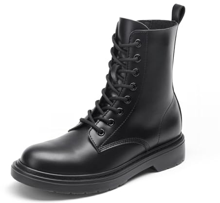 DREAM PAIRS Damen Schnürstiefeletten Combat Boots Herbststiefel Winterstiefel,Size 40,Black-Matte,DWUMAB2539