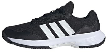 adidas Men's Gamecourt 2 M, Black/White/Silver Metallic, 9