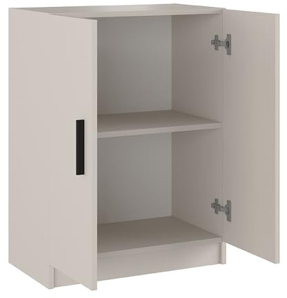 amuéblate online - Armario Mueble de Cocina Bajo de Dos Puertas Alaska, Práctico y Funcional, Color Beige, 60 cm (Ancho) x 80 cm (Alto) x 34 cm (Fondo)