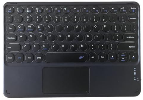 Kueohse Teclado Inalámbrico Bluetooth Mini 78 Teclas Gaming Teclado Recargable Panel Táctil para Pad PC Tablet Negro