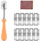 Culinavog Lame Boulanger, Lame à Pain avec 10 Lames en Acier Inoxydable et Étui, Grignette Pain en Bois de Hêtre, Couteau à Pain pour Baguette, Pizza, Pâtisserie, Pain Maison