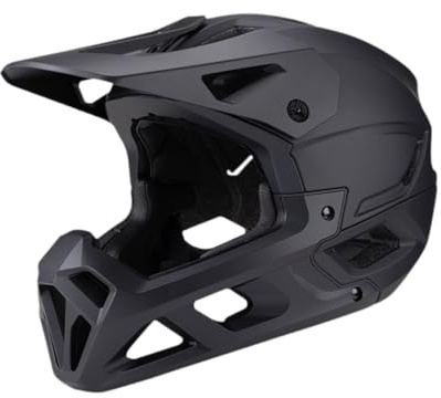 Hellery Casque Intégral, Casque de Vélo Réglable avec Bord de Chapeau de Soleil pour Le Skateboard, Le VTT, Le Vélo de Route, Le Scooter, l'escalade, Noir