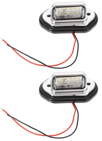 Kisangel 2pcs Marine Led Boat Navigation Tail Lights Waterproof 6led Signal Lamps 12-24v Electroplated Universal Yacht and Truck Rear Lighting