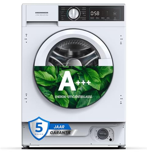 HEINNER HWM-BI814IVA+++ Einbauwaschmaschine – 8 kg – 1400 U/min – Energieklasse A – Motor Inverter – 15 Programme – Weiß – 5 Jahre Garantie