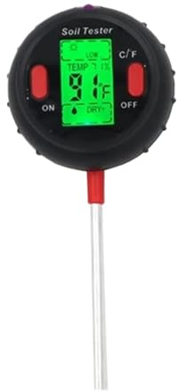 BASSFLY pH-mètre pour Sol Testeur de pH et Sol 5 en 1, humidimètre Portable, thermomètre, photomètre, Compteur d'eau, Analyse hydroponique des Plantes Jardin(5 in 1 Soil Tester)