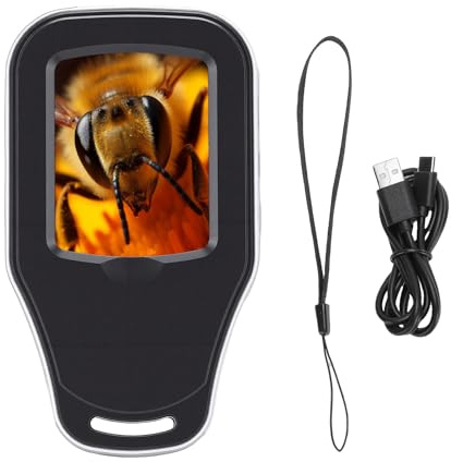Annadue Microscopio Digital Portátil, Lente de Microscopio Electrónico de 2 MP con Pantalla HD de 2, Pulgadas, Imágenes Ampliadas en Tiempo Real para Análisis de Animales, Detección de