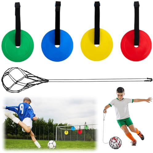 Persiiious 5 styck fotbollsmål, måltavla för fotbollsmål, målnät, med fotbollsparktränare, för hockey, baseboll, förbättring av precision och smidighet