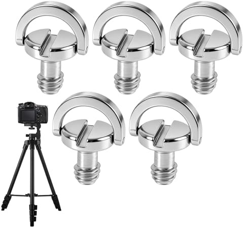 5 Pezzi Vite 1/4 Per Macchina Fotografica, Adattatore Di Montaggio Per Treppiede, Piastra A Sgancio Rapido Vite,1-4 Pollici Piastra di Sgancio Rapido Adattatore Vite Accessori Fotocamera