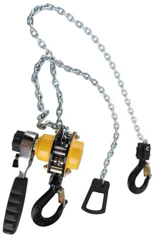 ZAICOLER Lever Block, Manual Chain Hoist, 500kg Load Hoist with 1.5m Chain & Rotating Hooks, Ideal for Lifting & Towing in Construction, Workshop & Garage