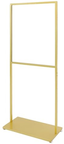 HPDTZ Soporte para póster con marco de metal para exhibición de pie, rectángulo dorado, 56 x 40 x 143 cm, montaje en el suelo, trípode para oficina, escuela, restaurante, publicidad