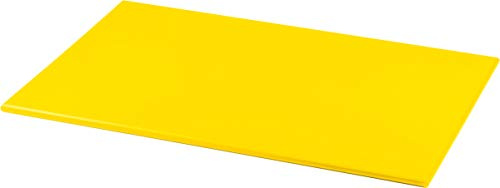Rockingham Forge Colour Coded Polyethylene Plastic Chopping Board 45cm x 30cm x 2.5cm, Yellow, 45 x 30 x 2.5 cm
